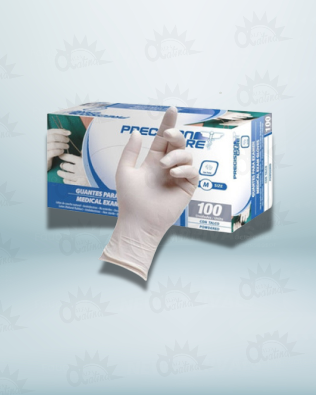 GUANTE DE LATEX TALLA L. CAJA X 100 UND